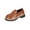 Brown, variant on Xfvqtps Womens Classic Loafer Shoes with Metal Accent Comfortable Flat Sole Slip on Casual Shoes for Everyday Wear Black