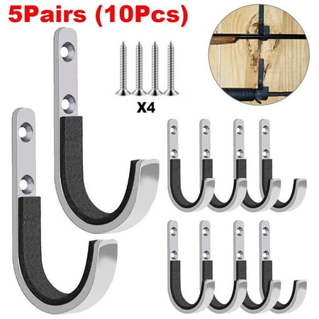 Cocobaby 5Pair Gun Rack Storage Rifles Shotgun Hooks Wall Mount Hangers Archery Bow Steel