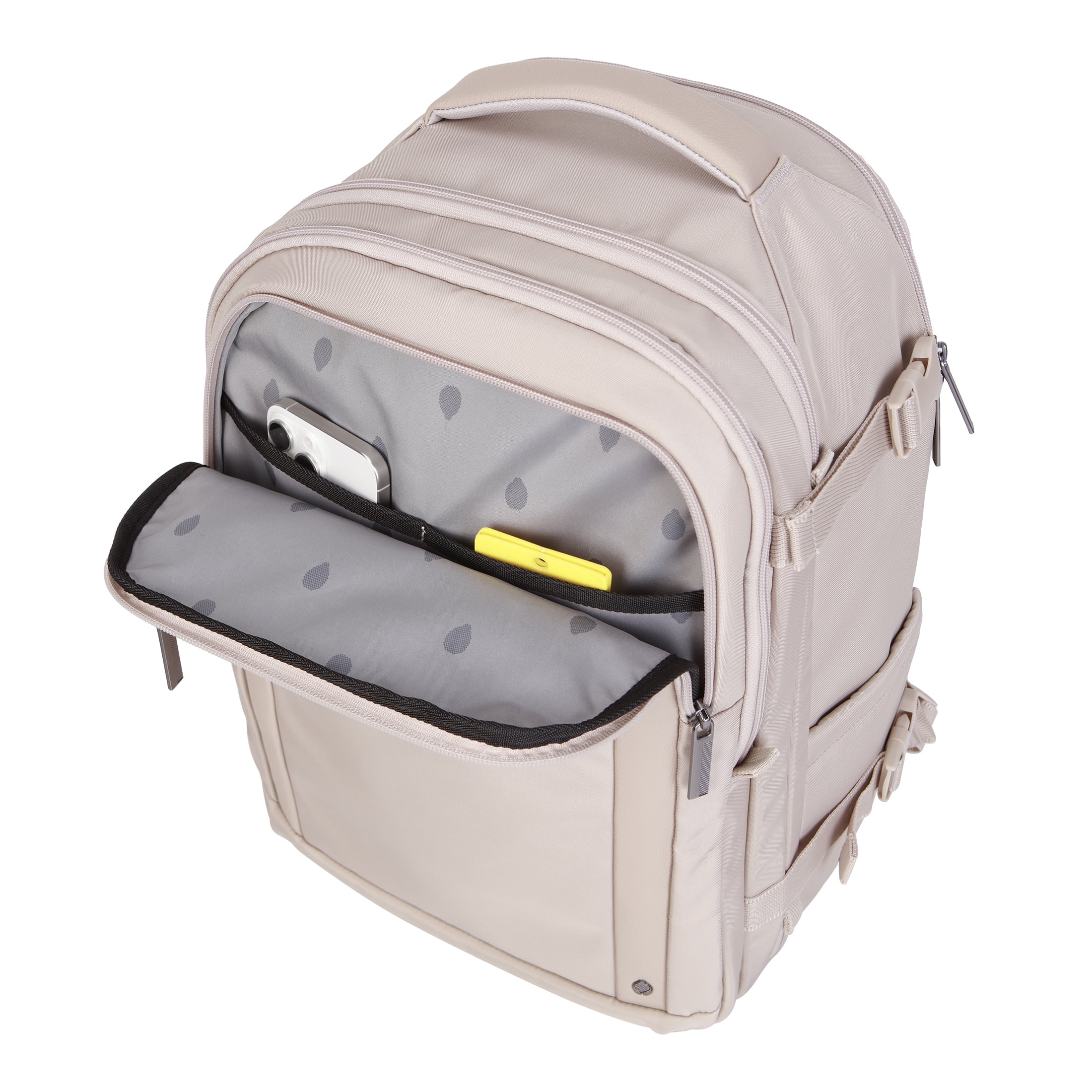 btL 18-inch Nylon Travel Backpack with 15-inch Laptop Sleeve, Taupe