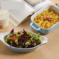 thumbnail image 3 of Cheese Baked Rice Baking Tray Rectangular Double Ear Ceramic Oven Baking Utensils, 23 * 10 * 4.4cm, 3 of 4