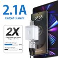 thumbnail image 6 of Charger Block,2 Pack 2.1A Dual Port USB C Charger Block Fast Charging with 4pcs Type C Cable 6FT,Type C Charging Block USB Brick Cube Wall Charger Adapter Phone Chargers Compatible for Android,White, 6 of 7