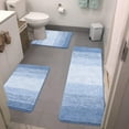 thumbnail image 5 of Bathroom Rugs, Yamaziot Bath Mat Set of 3, Absorbent Microfiber Non Slip Shaggy Ultra Soft Bathroom Runner with U Shaped Contour Toilet Mat for Tub Front, Shower Inside Floor, 5 of 8