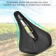 thumbnail image 2 of Cómodo cojín para asiento de bicicleta de piel sintética negra para bicicletas de montaña y carretera: diseño duradero y ergonómico, 2 of 8