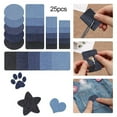 thumbnail image 1 of Kit de Réparation de Patchs Thermocollants pour l'Intérieur de la Cuisse Patchs en Denim Rectangulaires Elliptiques Forme Carrée Jeans Déchirés Ensemble de Patchs Décoratifs pour Vêtements, 1 of 8
