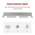 thumbnail image 3 of Pizza Shovel Wall Rack Brushed Stainless Steel Pizza Peel Rack Wall Mounted Hanger Heavy Duty Pizza, 3 of 5