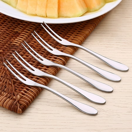 World Tableware Flatware 1/5 Pcs Stainless Steel Fruit Fork Tableware Camping Flatware Dinnerware Cutlery Home Dishes Wedding Decoration ()