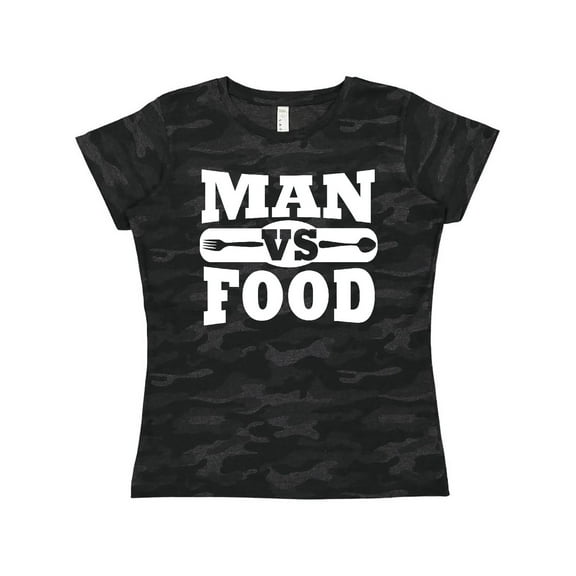 Inktastic Man Vs Food Women's T-Shirt