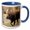 Blue/White, variant on 3drose, Moose Walking Trough Autumn Grassland, Grand Teton Np, Wyoming, 15oz Two-tone Green Mug