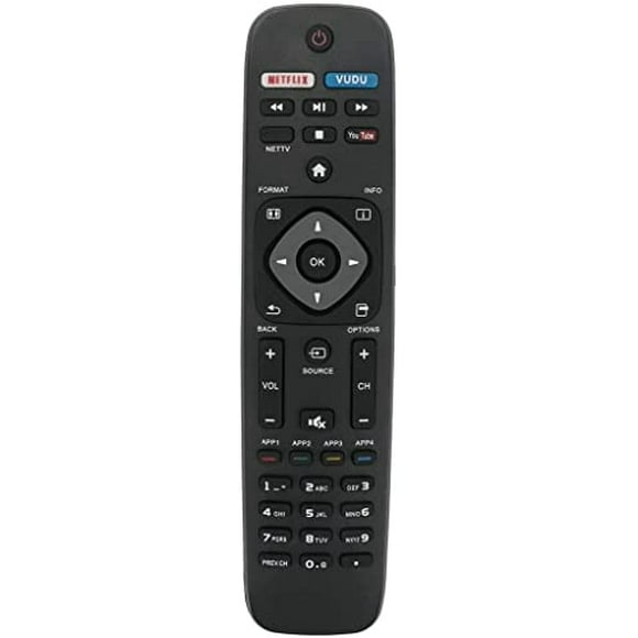 Control Remoto Reemplazo Xtrasaver para Smart TV Philips NH500UP 43PFL5604/F7 50PFL5604/F7 50PFL5704/F7 55PFL5604 65PFL5604