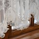 thumbnail image 5 of Nvzi Cortinas para ventanas de cafetería, cortinas blancas cortas de 2 secciones para cocina, cortinas opacas con bolsillo para barra de 200x55cm, cortinas decorativas para ventanas pequeñas., 5 of 5
