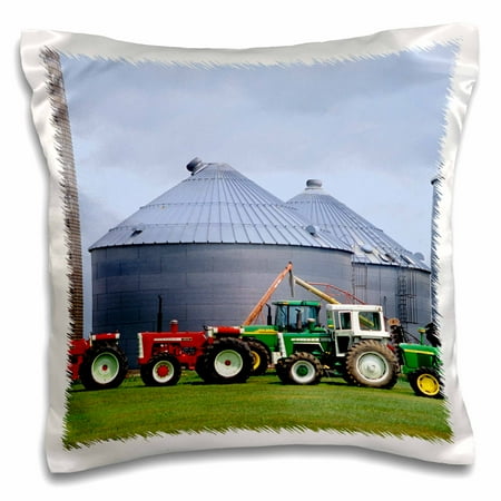 3dRose Farm, vintage tractor collection, Wisconsin - US50 DFR0002 - David R. Frazier, Pillow Case, 16 by 16-inch