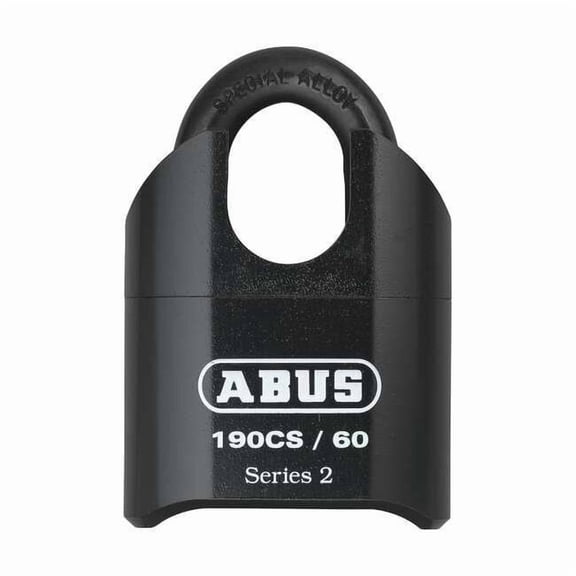 Abus Combination Padlock, Bottom, Black/Silver 190CS/60