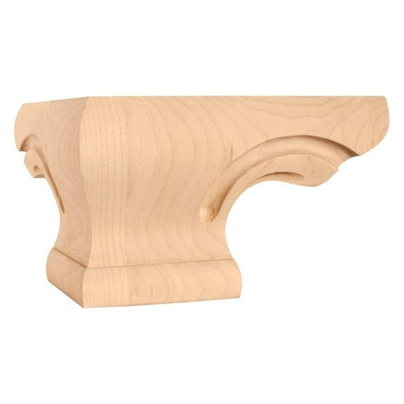 Corner Pedestal Foot (Rubberwood)