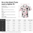 thumbnail image 6 of Lsque Lilies Flowers pattern Hawaiian Shirt for Men, Unisex Summer Beach Casual Short Sleeve Button Down Shirts-Small, 6 of 9