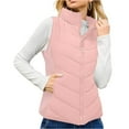 thumbnail image 2 of Puffer Vest Women Sleeveless Zip Up Outerwear Stand Collar Quilted Vest Warm Winter Jackets Coats with Pocket, 2 of 5