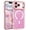 Pink, variant on DOMAVER iPhone 17 Pro Max Case 6.9" , Magnetic Clear Glitter Cover, Mag-Safe Compatible, Crystals and Camera Protector, Sparkly Protective Case for iPhone 17 Pro Max, Silver