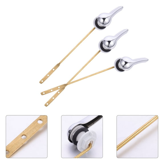 CTIRCHIU Toilet Tank Flusher Handle Replacement Set, 3 Pieces for Quick and Easy Toilet Repair and Maintenance