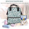 thumbnail image 5 of Xecao Floral print Large Capacity Nappy Bag is a multi-functional waterproof travel backpack, perfect as a nursing bag or mummy backpack for women, 5 of 6