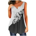 thumbnail image 2 of SMihono Hauts pour Femmes Débardeur pour Femmes Mode Débardeur d'Été pour Femmes à Col en V Sans Manches Imprimé Débardeur Décontracté Blouse Débardeur pour Femmes Hauts d'Été pour Femmes, 2 of 5