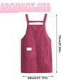 thumbnail image 3 of Striped Aprons, Dirt-proof Durable Restaurant Aprons for Women with Extra Lage Pockets, Washable Cooking Aprons Suitable for Kitchen Gardening, Cooking Aprons for Women Men, 1Pc(Pink,27.5x27"), 3 of 9