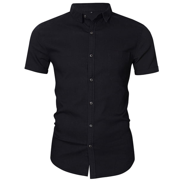 Camiseta de manga corta para hombre a la moda, ropa de abrigo holgada con frente abierto, blusa vaquera, abrigo, Tops Fridja hkj1984