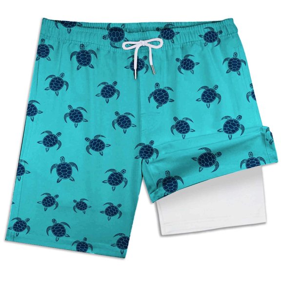 WERYOUNG Boys Swim Trunks With Compression Liner Star Prints Lightweight Swimming Shorts For Kids Beach Activities Comfortable Swimwear Bottoms 2-3 Years