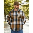 thumbnail image 5 of COOFANDY Men's Flannel Hooded Shirt Jacket Plaid Hoodie Zipper Sherpa Lined Winter Thermal Flannel, 5 of 7