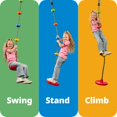 thumbnail image 3 of Asiento de disco individual Tree Swing Jungle Gym Kingdom para niños, amarillo, 3 of 6