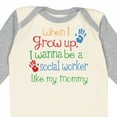 thumbnail image 4 of Inktastic Social Worker Like Mommy Boys or Girls Long Sleeve Baby Bodysuit, 4 of 5