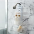 thumbnail image 6 of Bath Bliss 3 Shelves Tier Adjustable Plastic Shower Caddy, White, 6 of 10
