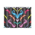 thumbnail image 1 of YUSDECOR Rideaux de Fenêtre Motif Moustache Funky Rideaux de Cuisine Chambre 26x39 Pouces, 2 Pcs, 1 of 3