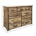 thumbnail image 3 of Homestead Collection 9 Drawer Dresser, Stain & Clear Lacquer Finish, 3 of 6