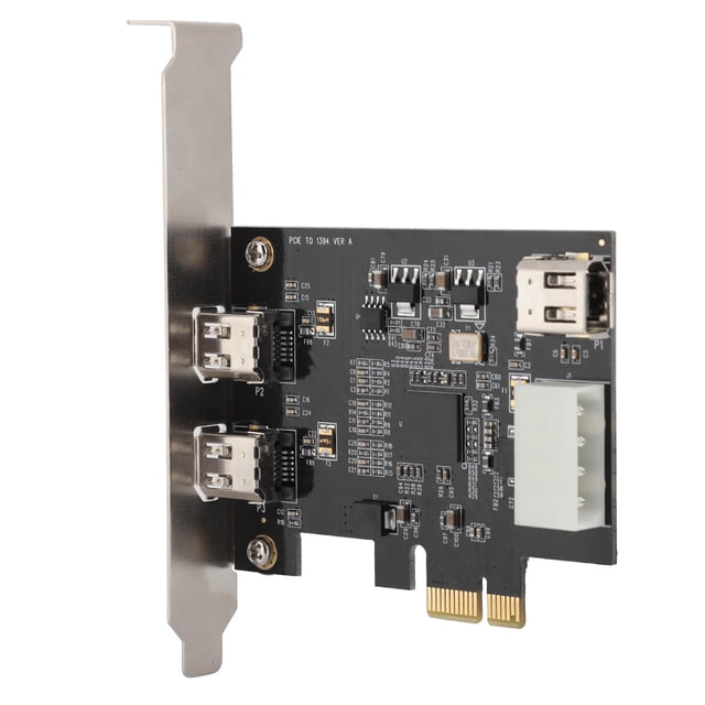 PCI -E 1X a 3 puertos 1394A (2 de 1) Tarjeta vertical Tarjeta de captura de vídeo de 800 Mbps