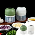 thumbnail image 1 of Mini Helicóptero Inalámbrico de Comida 250ML | Procesador de alimentos portátil recargable por USB para ajo, cebolla, verduras | Motor de bajo ruido de 23W | Fácil de limpiar, verde o blanco, 1 of 8