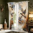 thumbnail image 3 of Manfei Green Billed Waterfowl Print Blackout Curtains Set of 2 (52x84 Each),Farmhouse Animal Curtain, 3 of 6