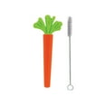 thumbnail image 1 of Nûby 100% Soft Silicone Carrot Tube Baby Teether, for Children 3 Months+, 1 of 6