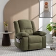 thumbnail image 3 of Power Lift Recliner Chair for Elderly, Recliners with Adjustable Massage and Heating Function,Sofa Corduroy Fabric Recliner Chair with Infinite Position for Living Room,Green, 3 of 13