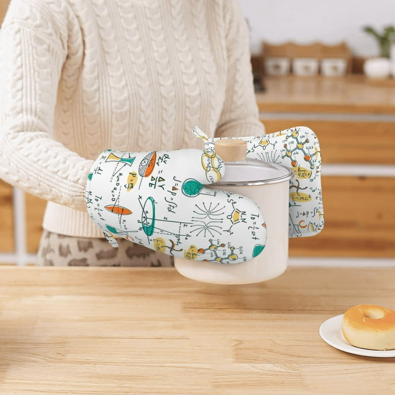 1Pair Oven Mitts Oven Gloves Oven Pot Holder Baking Cooking Heat Resistant  Kitchen Barbecue - Walmart.com