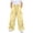Yellow, variant on Girls Cargo Parachute Pants Elastic Waist Wide Leg Streetwear Hip Hop Dance Trousers with Pockets Boys Girls Cargo Pants(Yellow,9-10 Years)