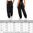 thumbnail image 2 of Pantalones De Chándal Básicos Pantalones de chándal básicos para mujer, cordón de algodón, ajuste holgado, ropa diaria (negro XXL) Ygjytge para Mujer Negro T XL, 2 of 6