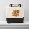 thumbnail image 4 of CafePress - Hawaii Tiki Surfing Ukulele - Two Tone, 100% Cotton, Zipper Tote Bag, 4 of 6