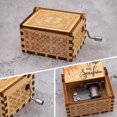 thumbnail image 3 of 1 pieza Caja de música "You are My Sunshine" Mini caja de música Manivela Caja de música de madera grabada Cajas de música de madera Caja musical de sol de madera vintage grabada con láser Caja musical de regalo ER, 3 of 5