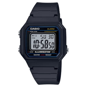 Casio Men's Classic Square Digital Watch Black W-217H-1AV