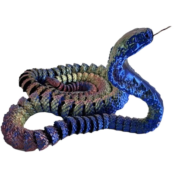 Serpiente En 3D, Serpiente MóVil, Serpiente Real, Juguete Hecho A Mano, Regalo De CumpleañOs, DecoracióN De Escritorio Multicolor