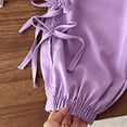 thumbnail image 4 of Gubotare Girl Dress Pants Toddler Pull Up Loose Girls Pants Elastic Waist Long Pants 3T 4T (Purple,3-4 Years), 4 of 8