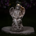 thumbnail image 3 of LED Lighted Angel With Rabbit Outdoor Garden Statue - 12", 3 of 5
