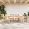 thumbnail image 1 of vidaXL 5 Piece Garden Dining Set Solid Wood Teak, 1 of 5