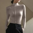 thumbnail image 3 of STETMN Casual Bottoming Shirt for Women Slim Fit Mock Neck Tops Long Sleeve Yoga T-Shirt, 3 of 6
