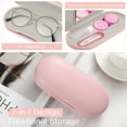 thumbnail image 5 of MoKo 2 in 1 Double Eyeglass Case, Contact Lens Case with Mirror Tweezers Remover, Portable PU Contact Lens Box Soak Storage Container Kit, Pink, 5 of 7