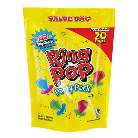 Round Lollipop - Ring Pop Assorted Lollipop Party Size, 10 Oz., 20 Count